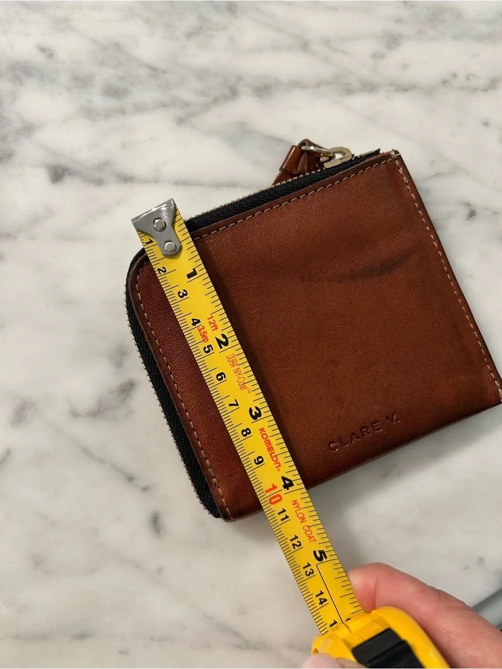 Clare V. Corner Zip Wallet in Miel